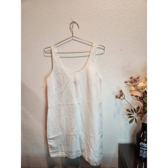 Armani Exchange Women’s White Linen Blend Tank dress , Size 4 with pockets - Picture 2 of 6